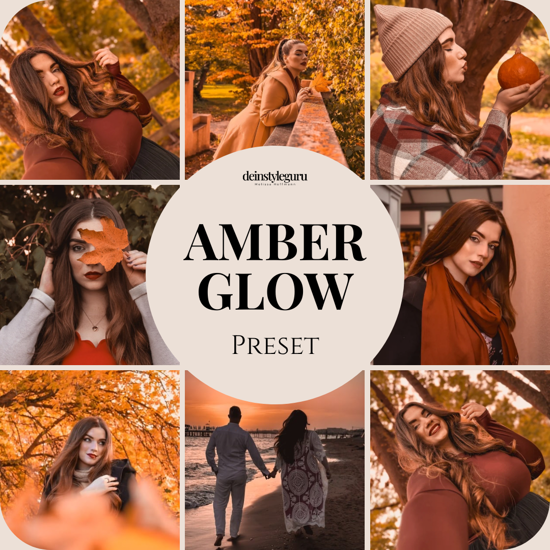 AMBER GLOW ( 10x Presets ) für warme Herbst- und Sonnenuntergangsaufnahmen